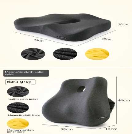 Ergonomic Memory Foam Lumbar Support Cushion - 17.3" x 15" x 4.7"