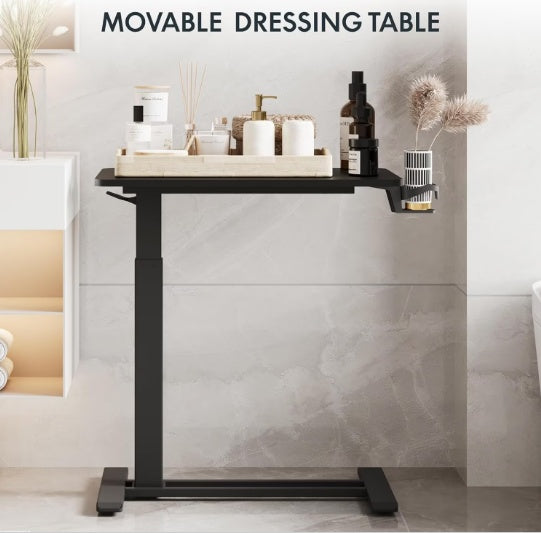 Adjustable Rolling Standing Desk – Pneumatic Lift, 25.6–40.5"