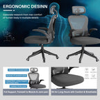 Ergonomic Black Swivel Office Chair High Back
