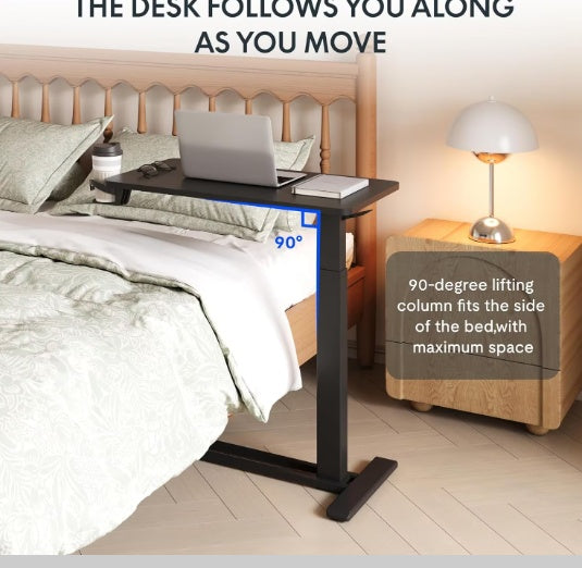 Adjustable Rolling Standing Desk – Pneumatic Lift, 25.6–40.5"