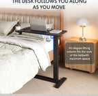 Adjustable Rolling Standing Desk – Pneumatic Lift, 25.6–40.5"