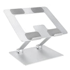 Ergonomic Foldable Laptop Stand for Desk – Silver, Fits up to 17.3"
