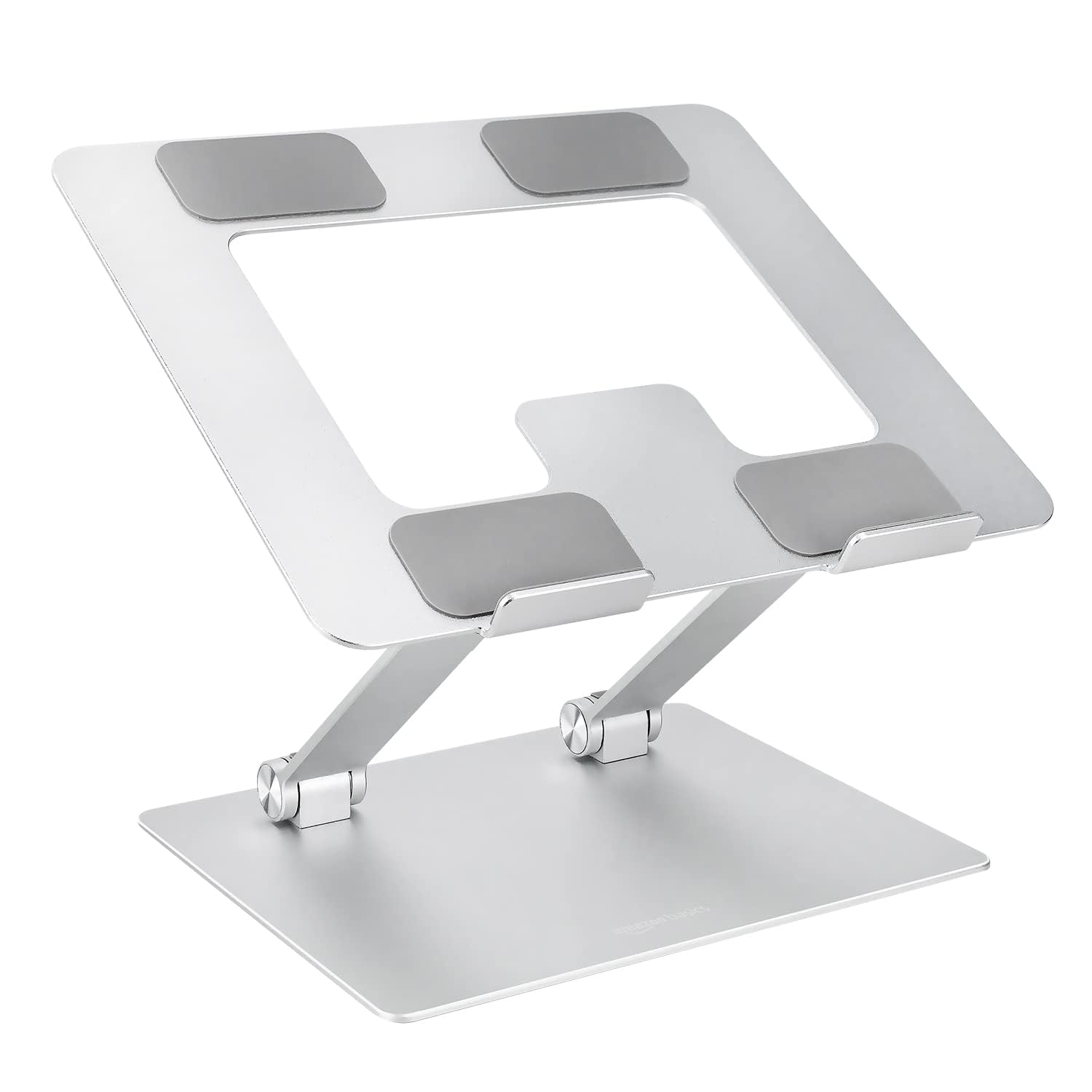 Ergonomic Foldable Laptop Stand for Desk – Silver, Fits up to 17.3"