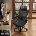 Ergonomic Black Swivel Office Chair High Back