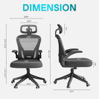 Ergonomic Black Swivel Office Chair High Back