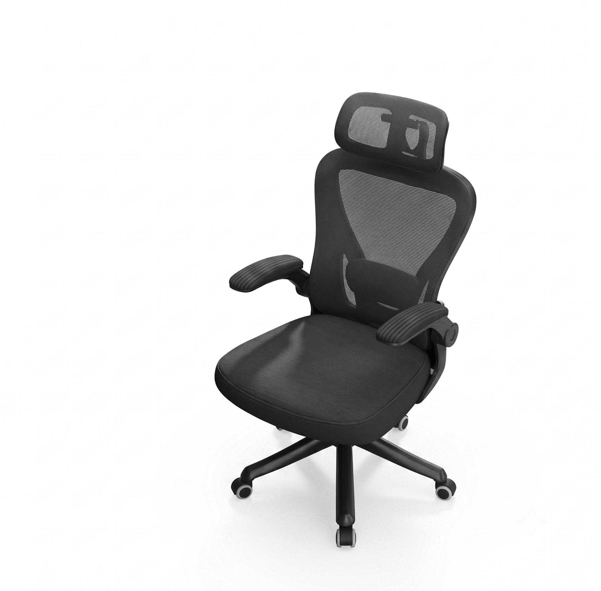 Ergonomic Black Swivel Office Chair High Back