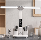 LED Dual-Head Desk Lamp – Touch Dimming, 3 Colour Modes, USB-Powered