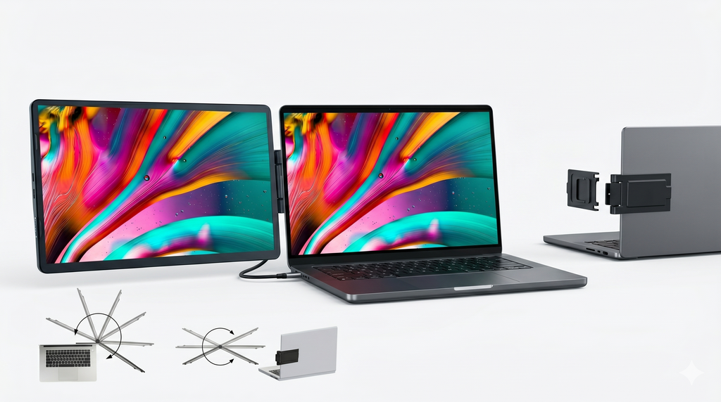 Laptop Screen Extender - 360° Rotatable Portable Monitor | 13.3"