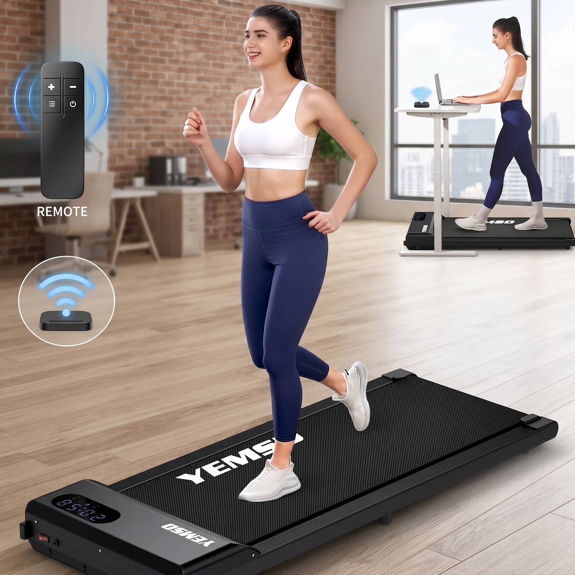 Walking Pad Under Desk Treadmill for Home and Office