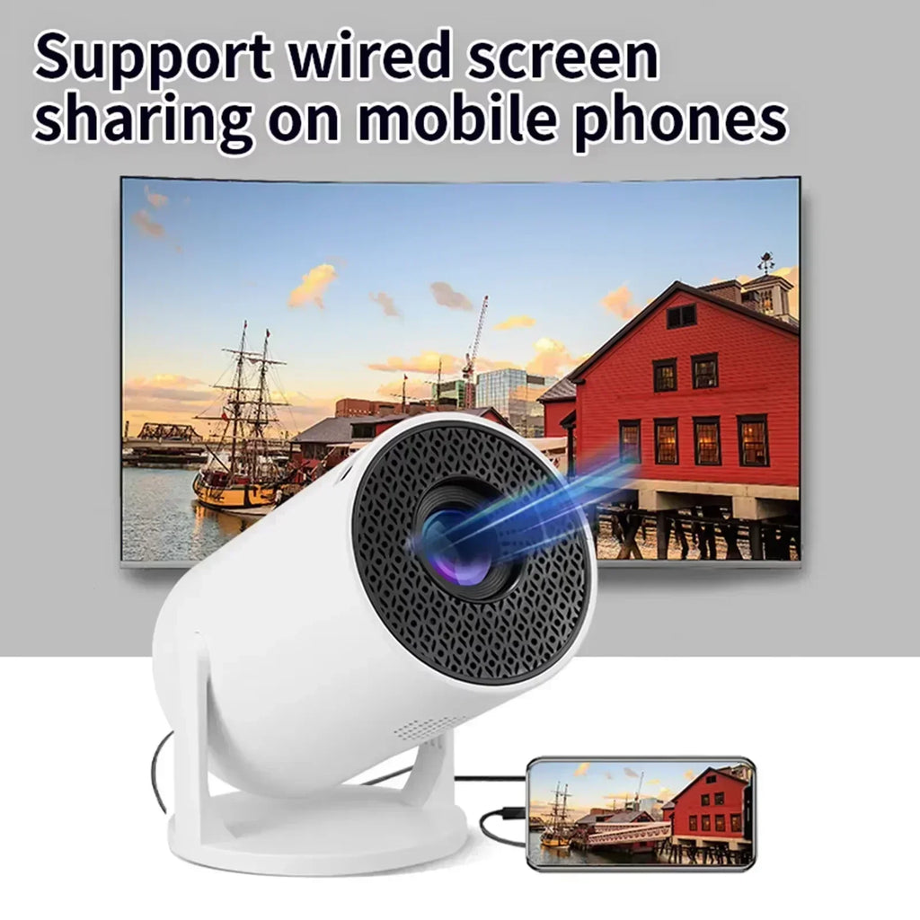 HY300 Portable 4K Movie Projector – Android 11, 300 ANSI, BT5.4 Speaker, Outdoor & Camping