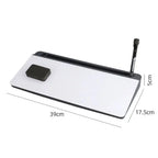 Glass Desk Whiteboard with Storage & Keyboard Stand