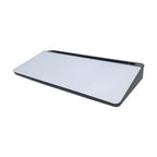 Glass Desk Whiteboard with Storage & Keyboard Stand